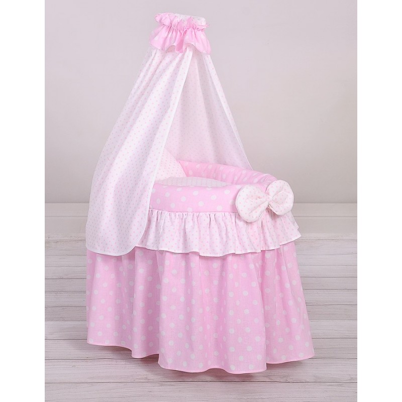 Berceau Rose En Bois Hello Kitty 44,5x29x25cm - Pour Poupon Et Poupee -  Accessoire