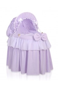 Berceau osier pour poupée Little Princess violet