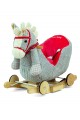 Cheval à Bascule Polly gris-rouge