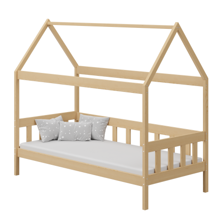 Lit enfant en bois de pin massif Maison 180x80 cm