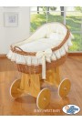 Berceau bébé osier Carine - Rose