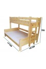Lit superposé en pin massif Basilio