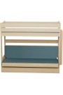 Lit superposé en bois massif Carlos avec matelas et tiroir 180x80 cm