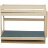 Lit superposé en bois massif Carlos avec matelas et tiroir 180x80 cm