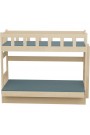 Lit superposé en bois massif Fabio avec matelas 200x90 et 200x120 cm