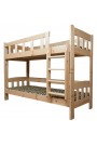 Lit superposé en bois massif Inez avec matelas et tiroir 180x90 cm