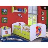 Lit enfant Happy Vert Collection avec tiroir et matelas 140x70 cm
