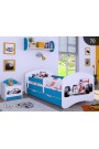 Lit enfant Happy Bleue Collection avec tiroir et matelas 140x70 cm