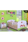 Lit enfant Happy Poirier Collection avec tiroir et matelas 140x70 cm